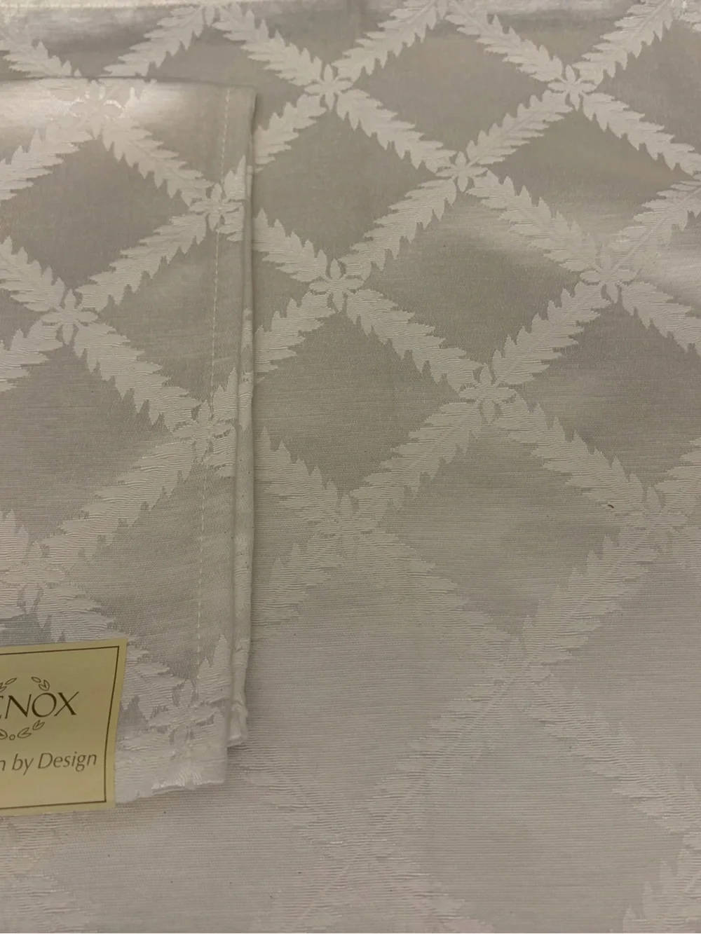 Lenox American by Design Damask Napkins 18” Square Lot of 10 Ivory White EUC
